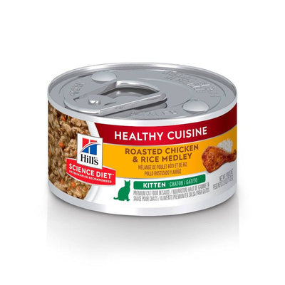 24 Latas Hill's Science Diet Kitten Healthy Cuisine, Alimento saludable húmedo en lata para gatito 79g - AniMALL