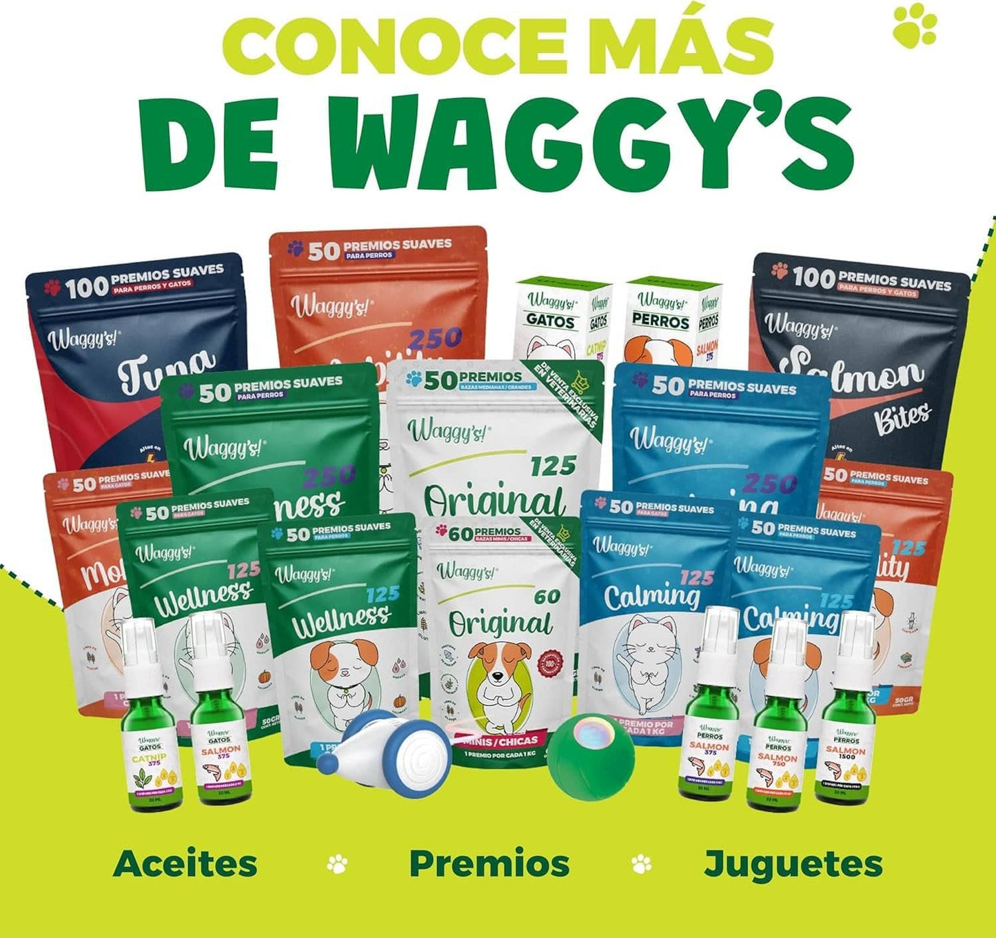 Waggys Salmón Aceite Relajante para Perro 375 Mg - AniMALL