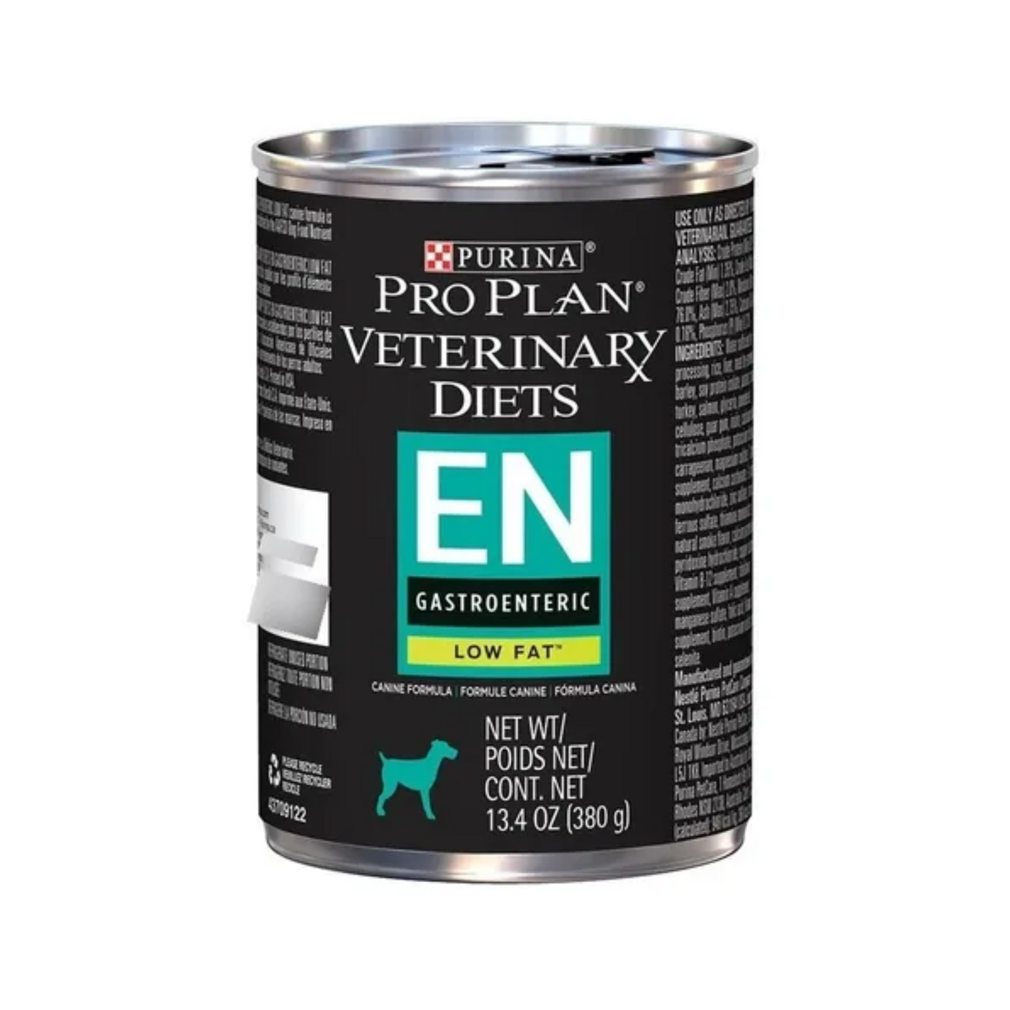 12 Latas Pro Plan Veterinary Diets EN Gastroenteric Low Fat Canino 380 Gr.