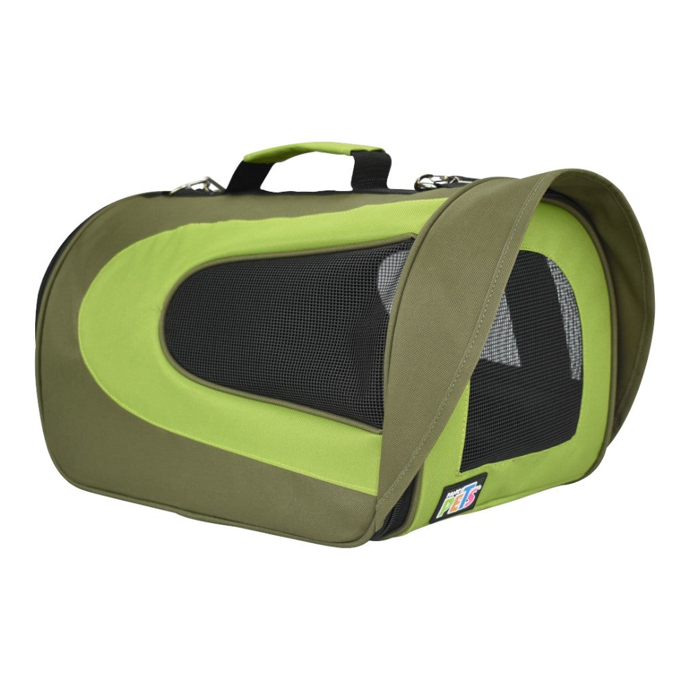 Fancy Pets Transportadora con Visera Verde Olivo XS