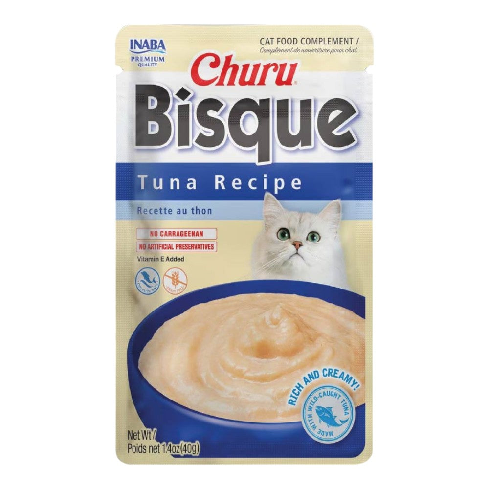 CORTA CADUCIDAD 29 Ago 2026 - PREMIOS PARA GATO CHURU BISQUE ATUN POUCH DE 40g