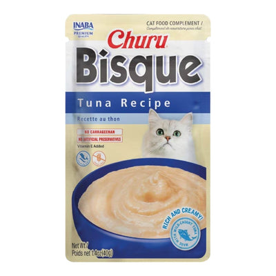 CORTA CADUCIDAD 29 Ago 2026 - Premio Churu Gato Bisque Atún, Puré Cremoso, 1 Sobre 40g
