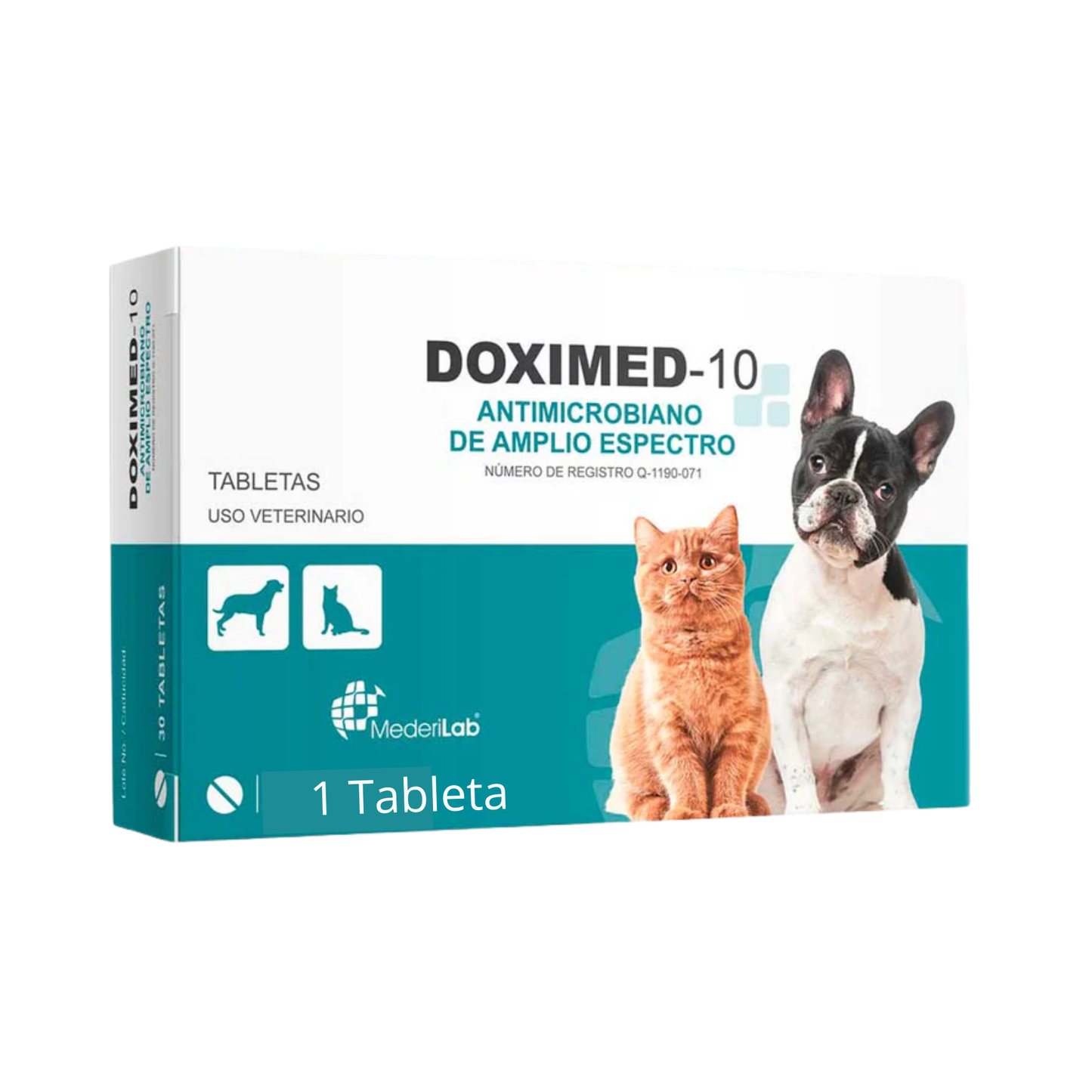 1 Tableta Doximed 10 Doxiciclina Mederilab | Antibiótico Veterinario