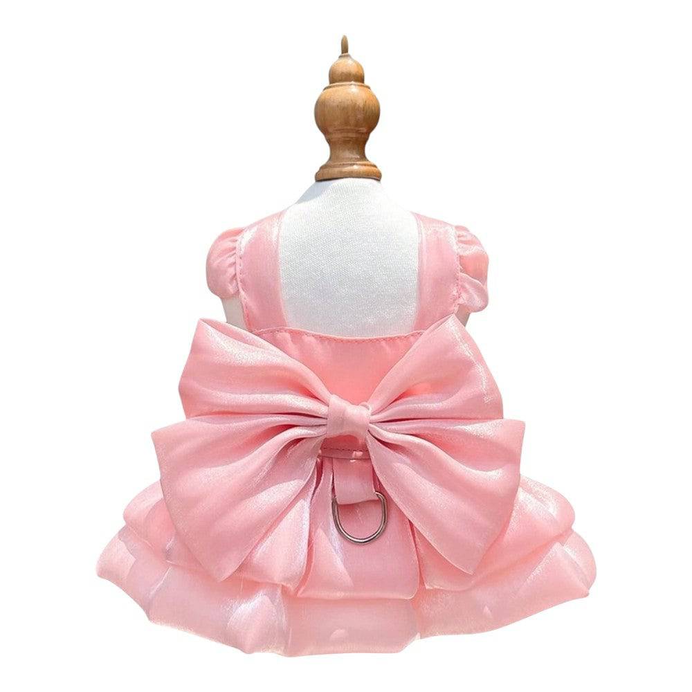 Vestido de Noche Coquette con Moño Rosa L - AniMALL