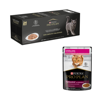 24 Pouches Pro Plan Gato Adulto Esterilizado 85 gr