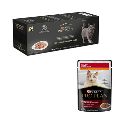 Pro Plan 24 Pouches Gato Adulto de Pollo 85 gr
