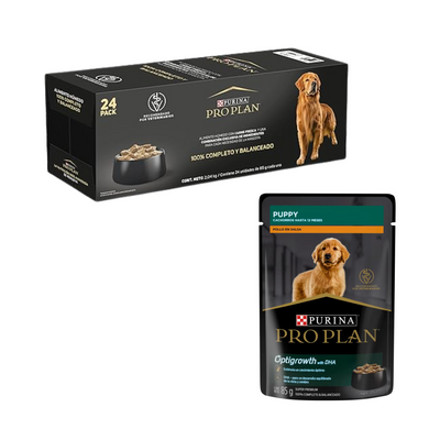 24 Pouches Pro Plan Puppy Receta de Pollo 85 g