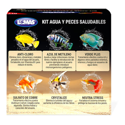 Lomas Kit Agua y Peces Saludables 6 Piezas de 30 ml c/u