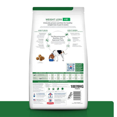 Hill's Prescription Diet r/d, Pérdida de Peso, para Perro, 3.9 Kg - AniMALL