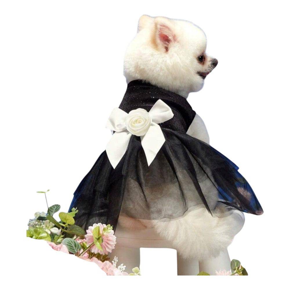 Vestido de Noche Negro con Moño L - AniMALL