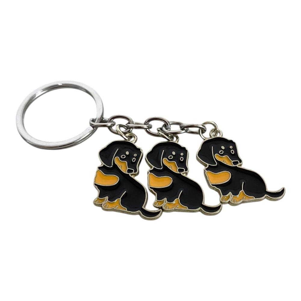 Llaveros de perros con 3 Dachshund