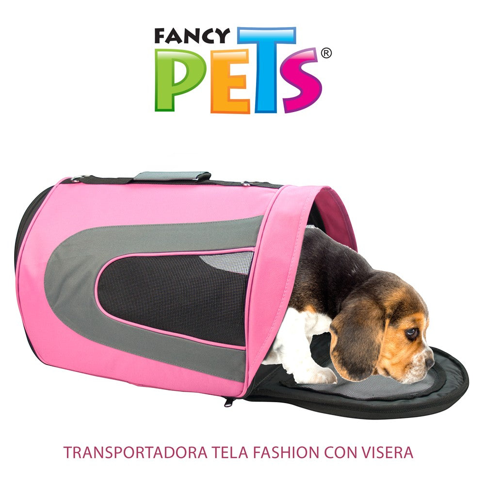 Fancy Pets Transportadora con Visera Intermedia Rosa
