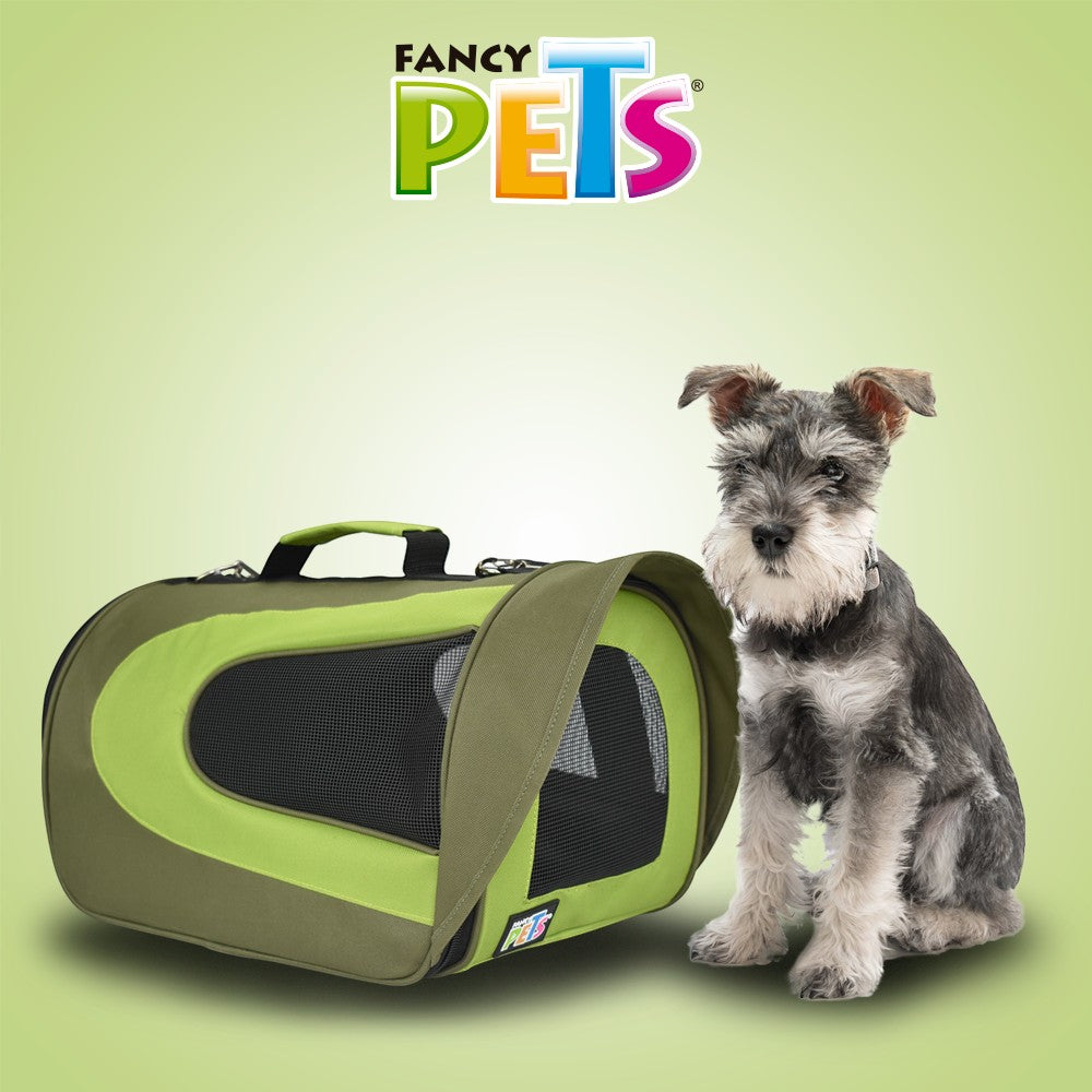 Fancy Pets Transportadora para perros con Visera Intermedia Verde Olivo M