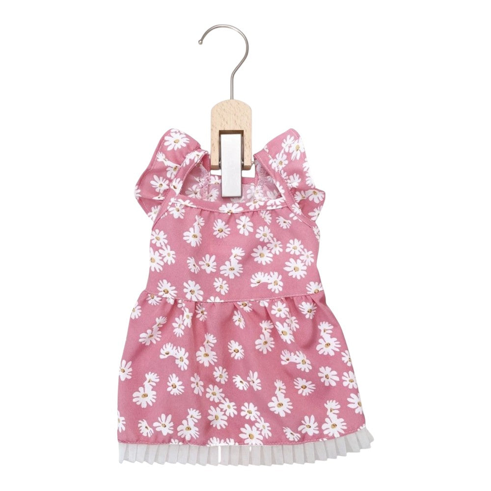 Vestido Rosa Margaritas Primavera Verano XXS