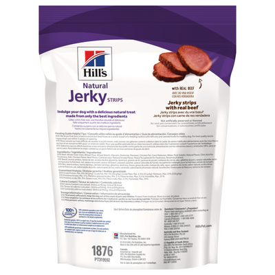 1 Premio Hill's Canine Natural Jerky Strips, Premios Naturales para Perro con Carne de Res Real, 200g