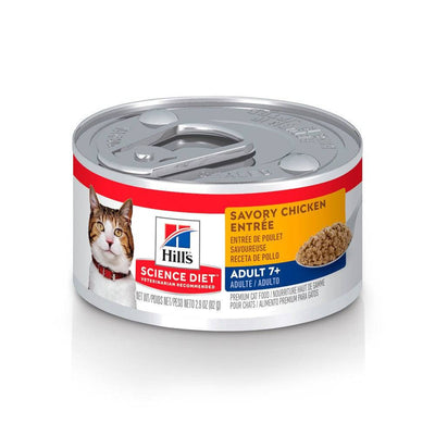 24 Latas Hill's Science Diet Adult 7+, alimento saludable húmedo en lata para gato senior sabor pavo 156g - AniMALL
