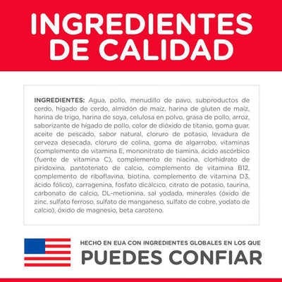 24 Latas Hill's Science Diet Adult 7+, alimento saludable húmedo en lata para gato senior sabor pavo 156g - AniMALL