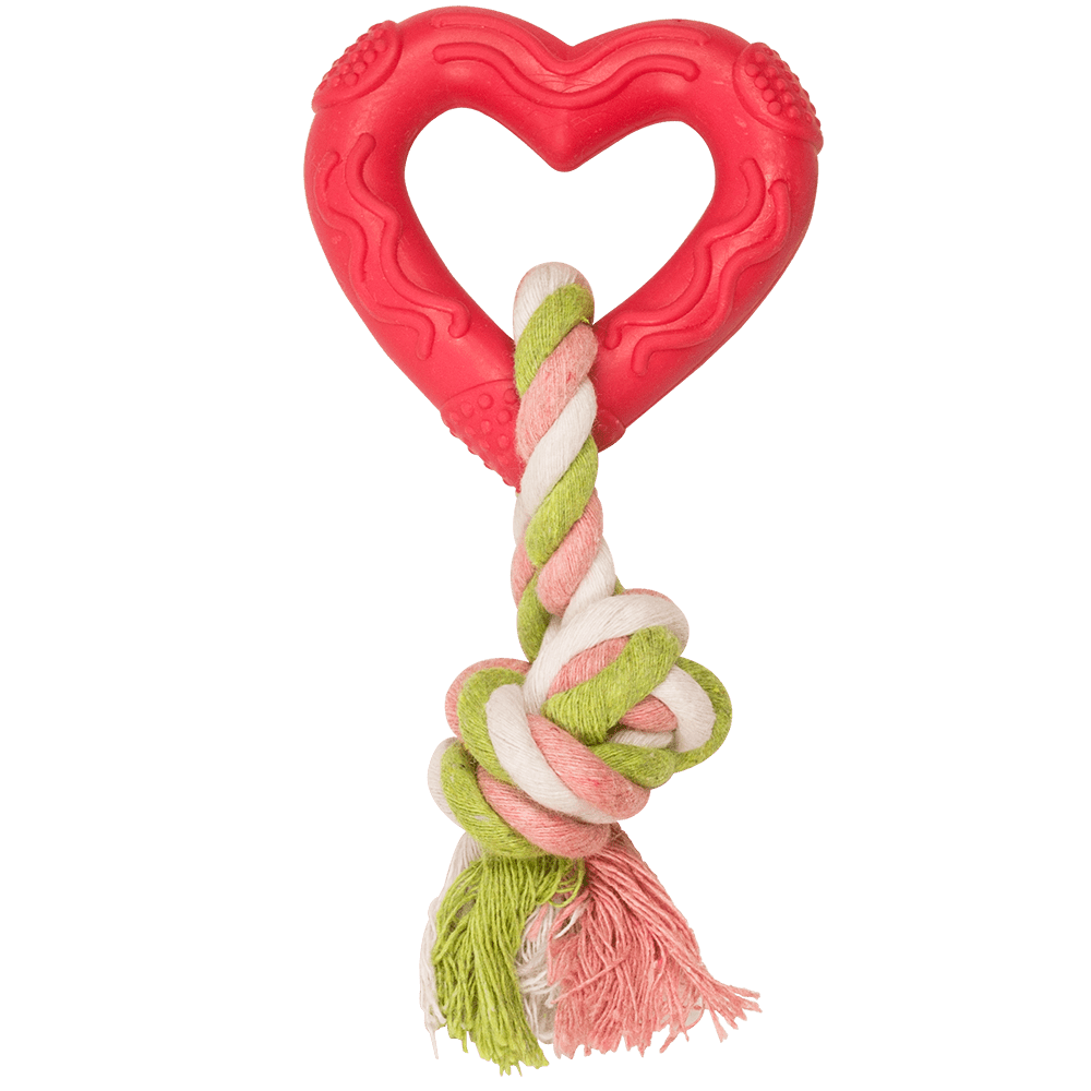 Fancy Pets Caucho Corazon con Cuerda - AniMALL