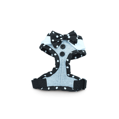 Arnés Modelaje Corbatín color Negro con Blanco Perro Talla S - AniMALL