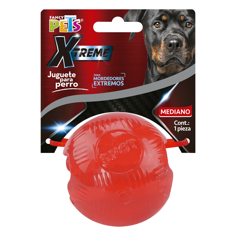 Fancy Pets Juguete Bola Mediana Xtreme - Rojo - AniMALL