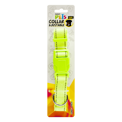 Collar Ajustable Nylon con Bandas Reflejantes Perro Talla L - AniMALL