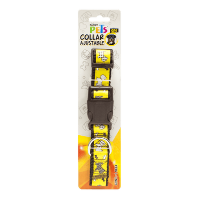 Collar Ajustable Nylon con Liston Bordado Talla L - AniMALL