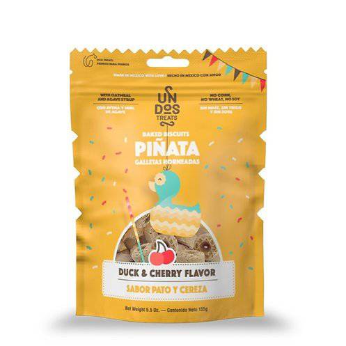 Un Dos Treats Piñata Premios para Perro sabor Pato & Cereza 156 Gr. - AniMALL