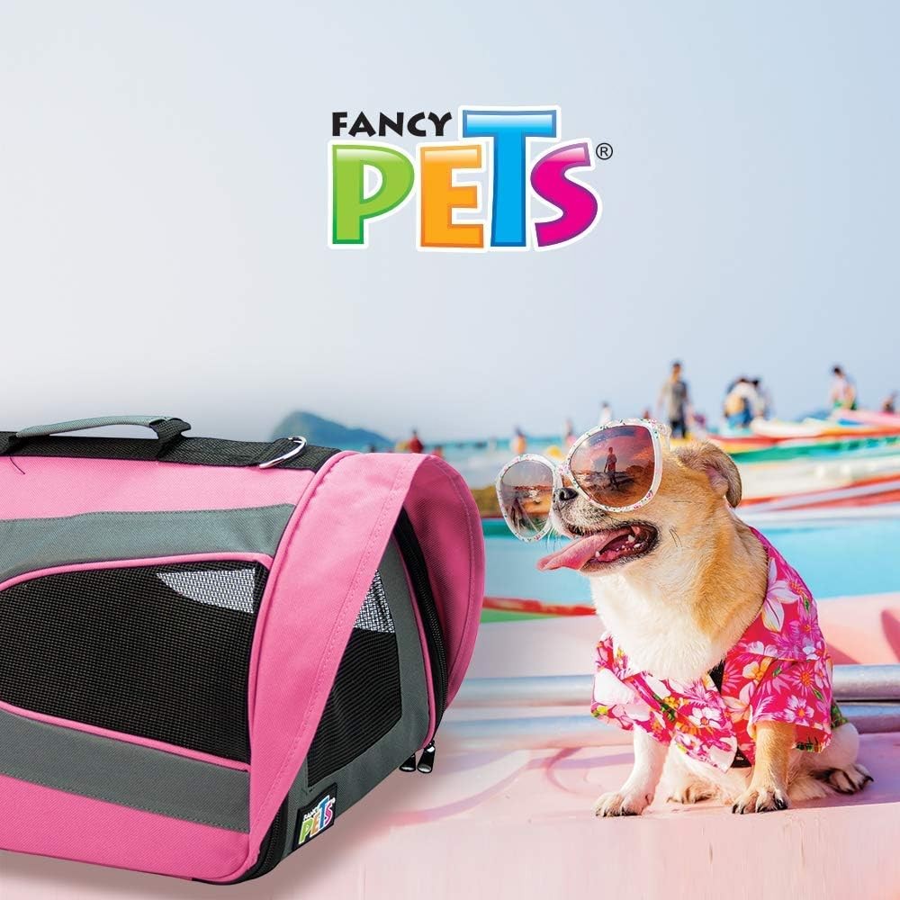 Maleta transportadora para perro Fancy Pets Rosa con Visera G
