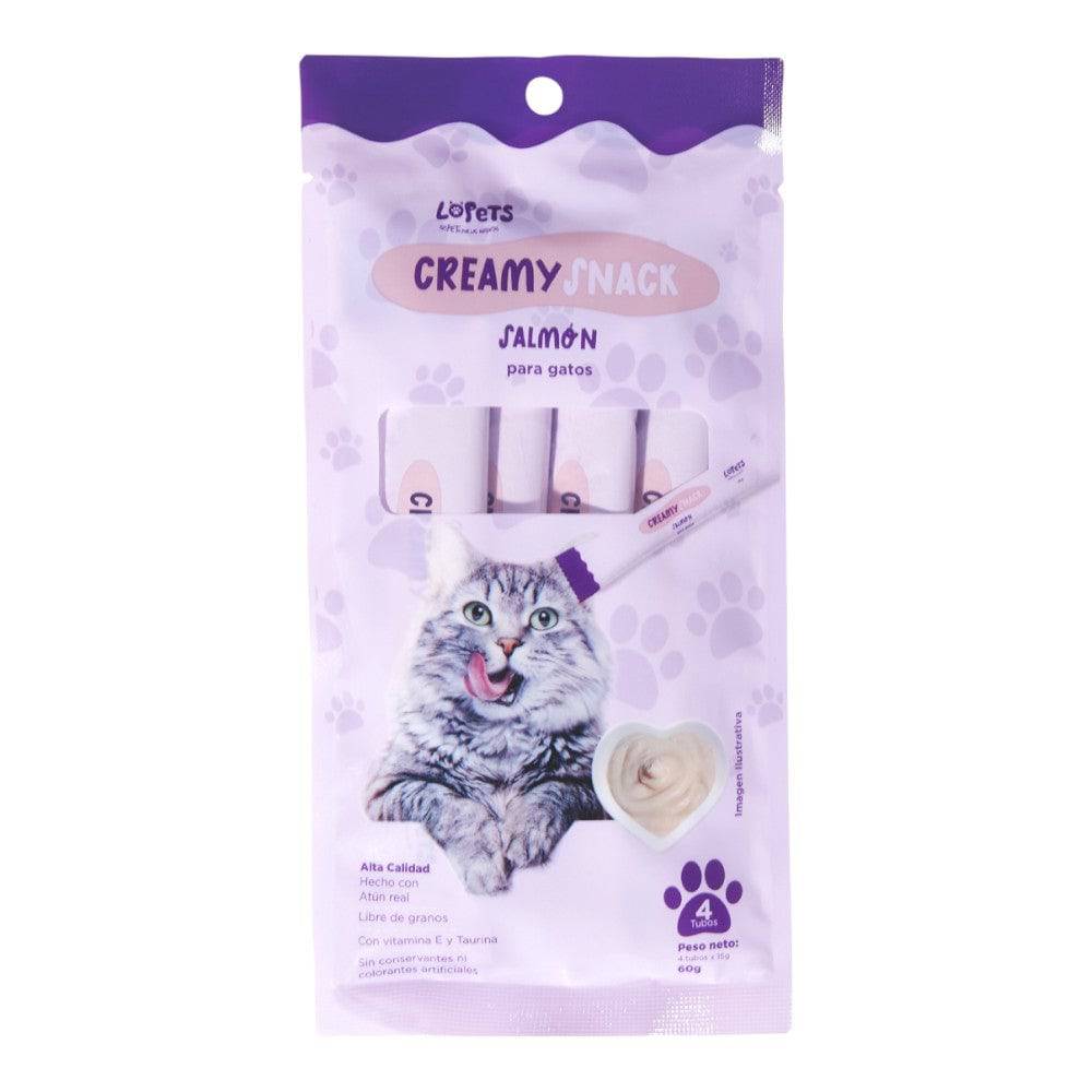 6 Sobres Premio Cremoso para Gatos Sabor Salmón 60 gr - AniMALL