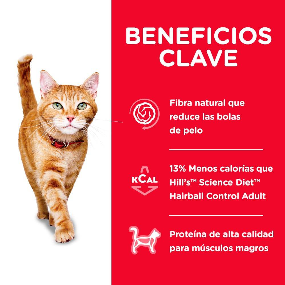 Hill's SD Hairball Control Light alimento bajo en calorías gato adulto control bolas de pelo 3.2Kg - AniMALL