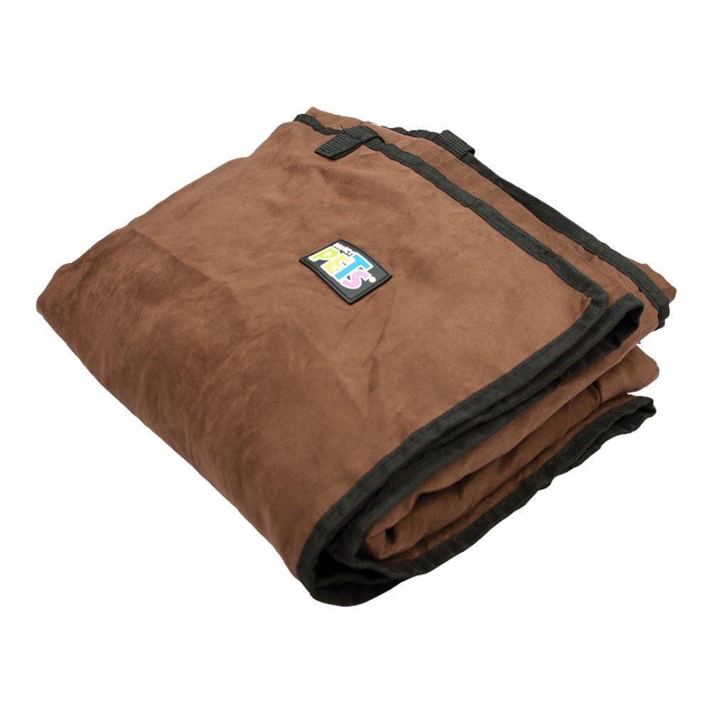 Cubre asiento de auto para mascotas Tela Café