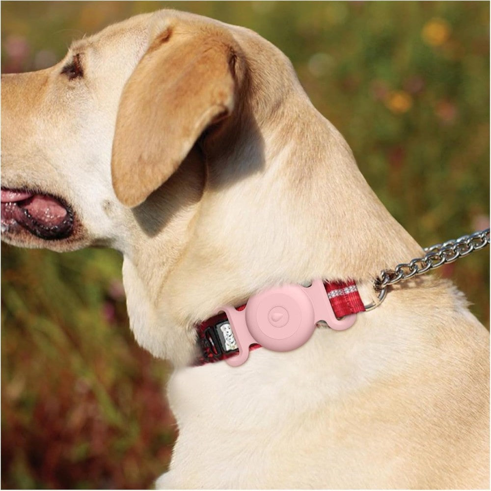 Funda AirTag con Soporte para Collar Color Rosa Grande