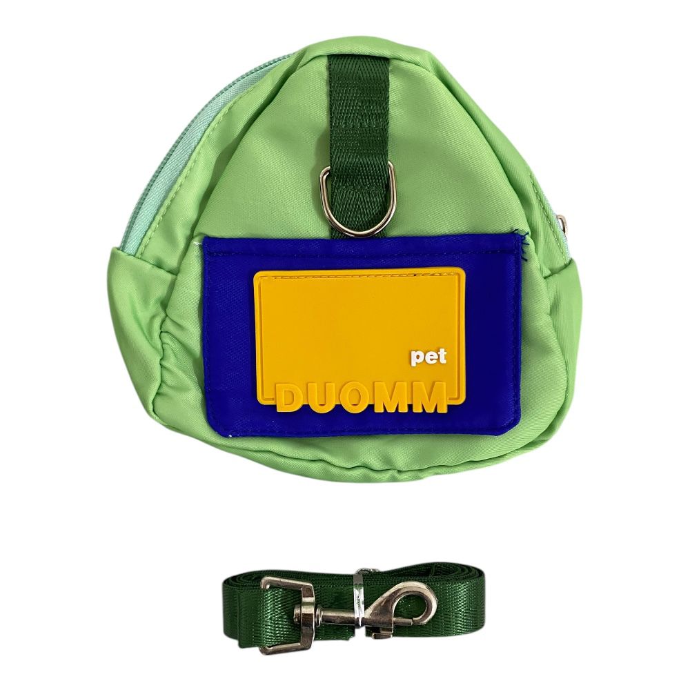 Mochila para perros Chico Color Verde con Correa para Mascota