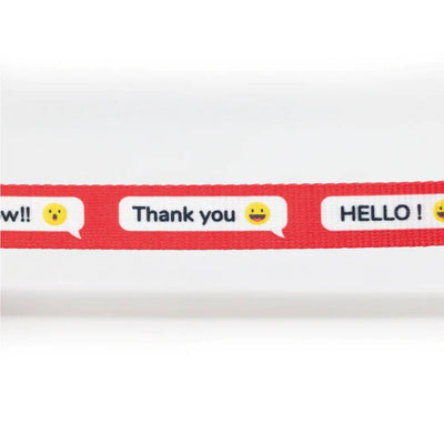 Correa cintilla y costuras reforzadas emoticon rojo  120 cm - AniMALL