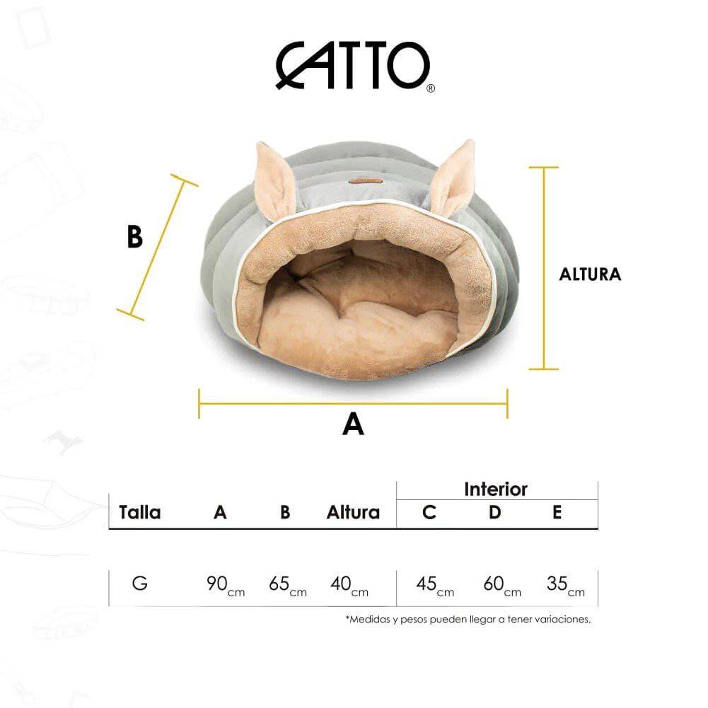 Cama Para Gato Estilo Cueva Color Arena Talla L - AniMALL