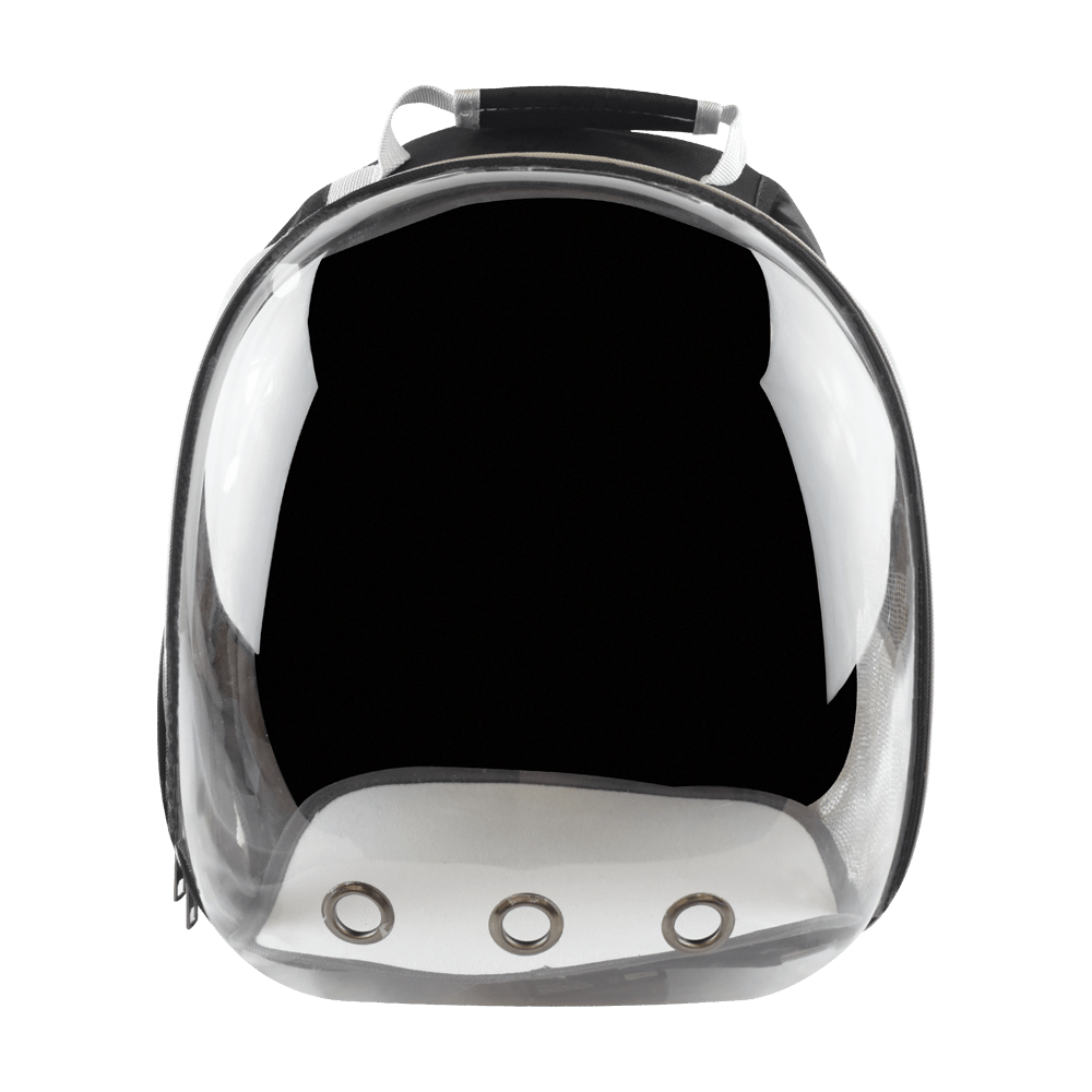 Mochila Transparente para Mascotas color Negra - AniMALL