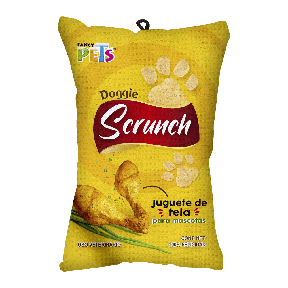 Juguete de Tela Doggie Scrunch Pollo, Fancy Pets - AniMALL