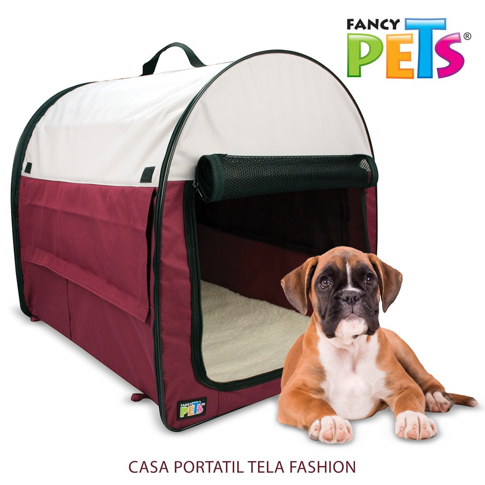Casa transportadora para perro Fancy Pets color Vino