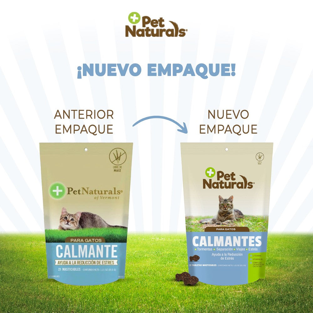 Calmantes Naturales para Gatos, Sin Sedantes. Forma y Sabor a Premio 21 pz