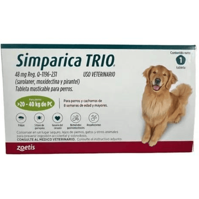 Simparica Trio 1 Masticable 48mg 20 a 40kg - AniMALL