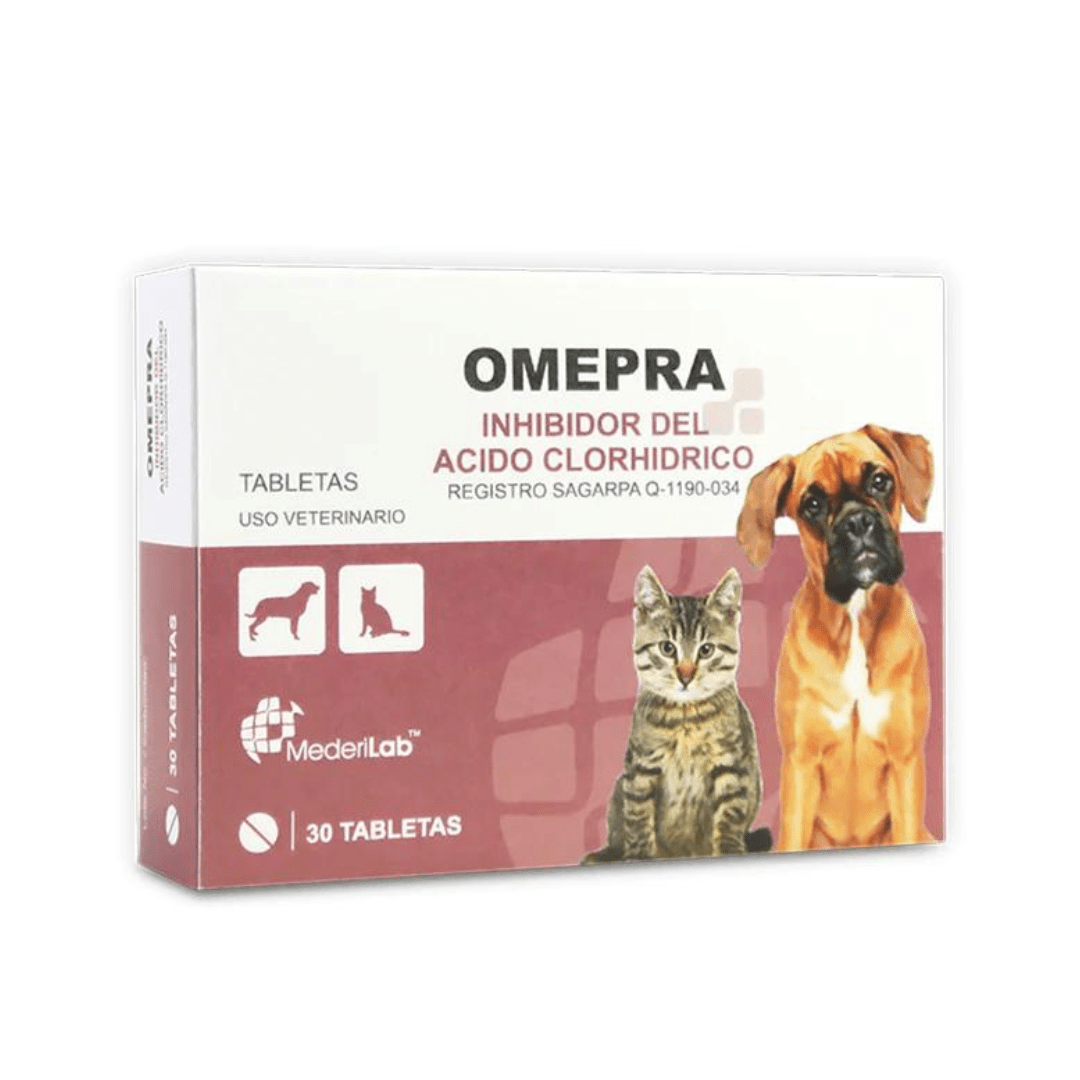 Omepra Inhibidor de Ácido Clorhídrico 30 Tabletas, MederiLab - AniMALL