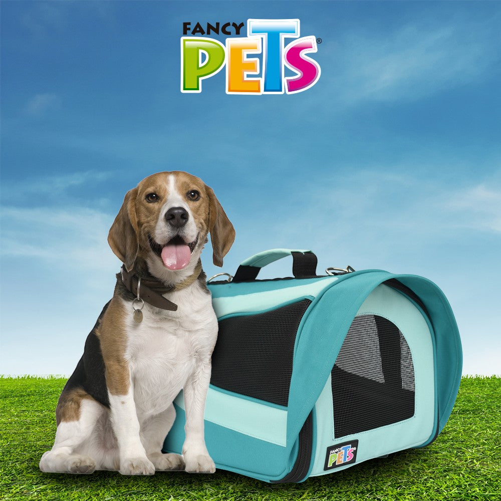 Transportadora de Tela Fancy Pets Fashion Azul Océano Grande