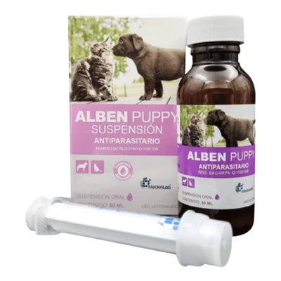 Alben Puppy, Suspensión Antiparasitario 60 ml, MederiLab