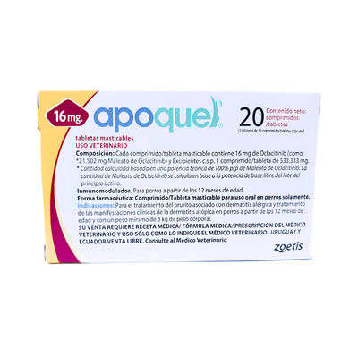 Apoquel 20 Tabletas Masticables 16mg