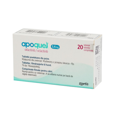 Apoquel 5.4 mg 20 Tabletas | Dermatitis Atópica para Perros 10-20 kg | Zoetis