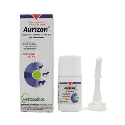 Aurizon 10 ml Vetoquinol | Antiinfeccioso Ótico para Otitis en Perros y Gatos