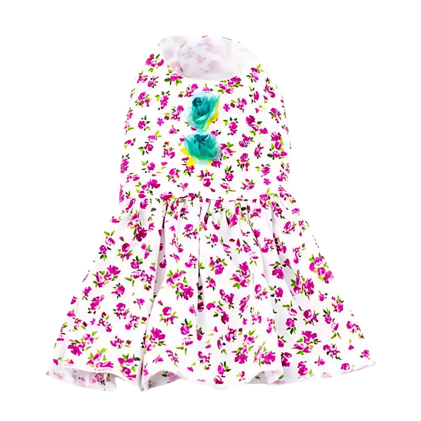 CATM Vestido de Flores con Flor Talla 3 para Gato