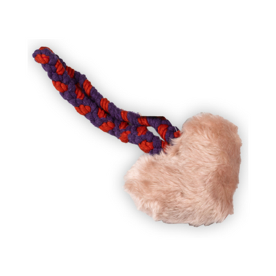 CATM Juguete de Mordedera de Corazon con Cuerda Triple