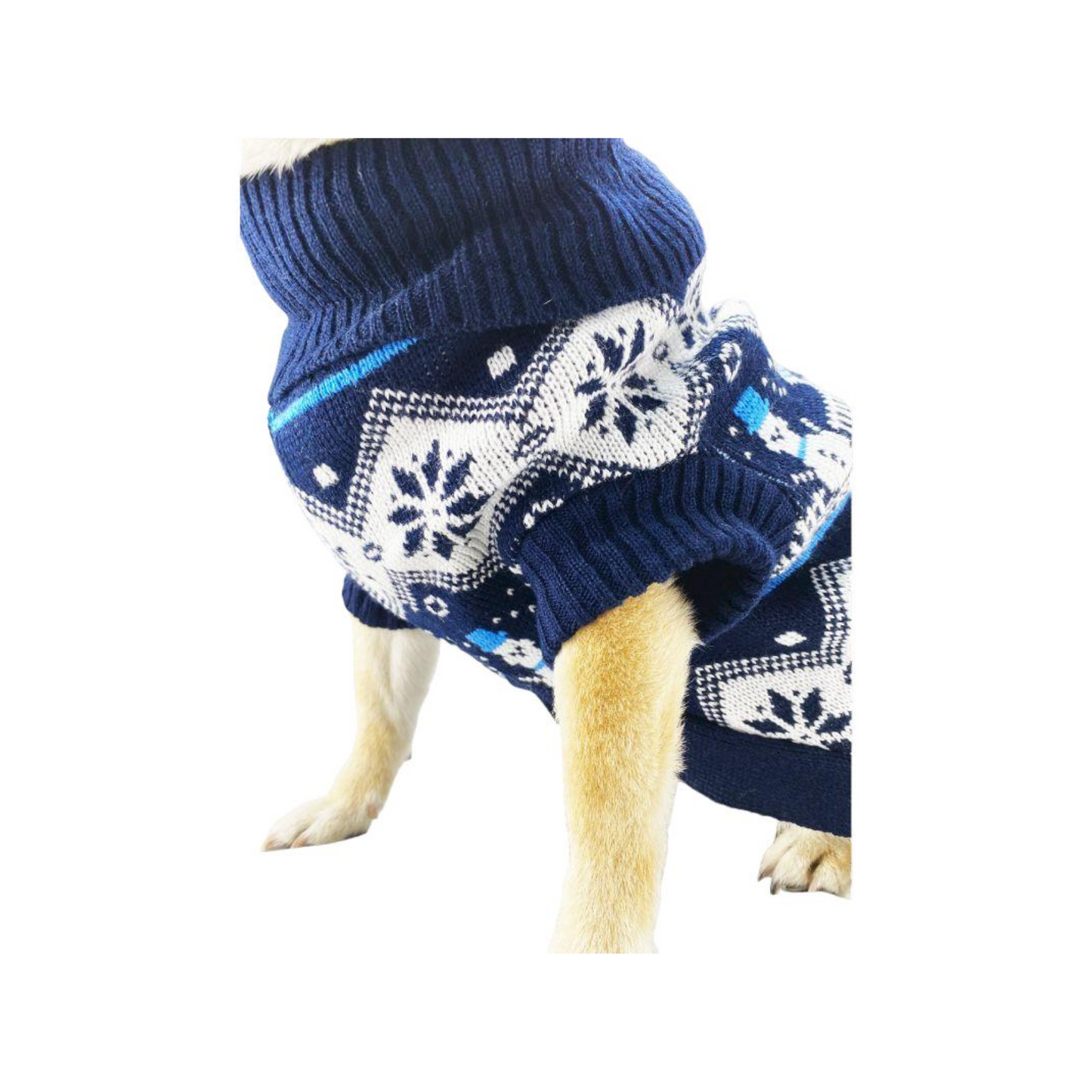 CATM Sueter Color Azul de Muñeco de Nieve Talla 9
