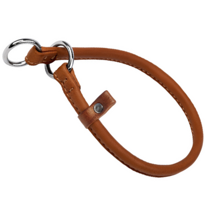 Glamour Collar Corredizo Jerk Choke Color Café Para Perro Talla XG